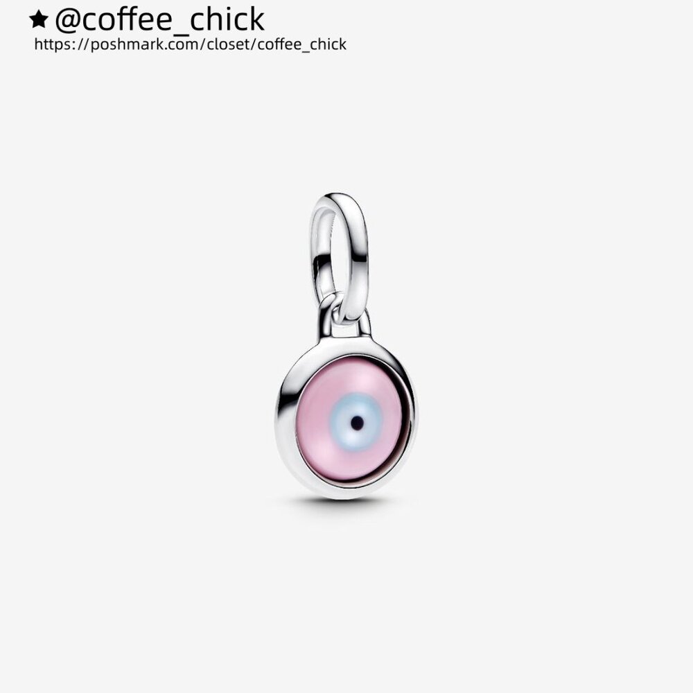 Pandora Engravable Evil Eye Murano Glass Mini Dangle Charm